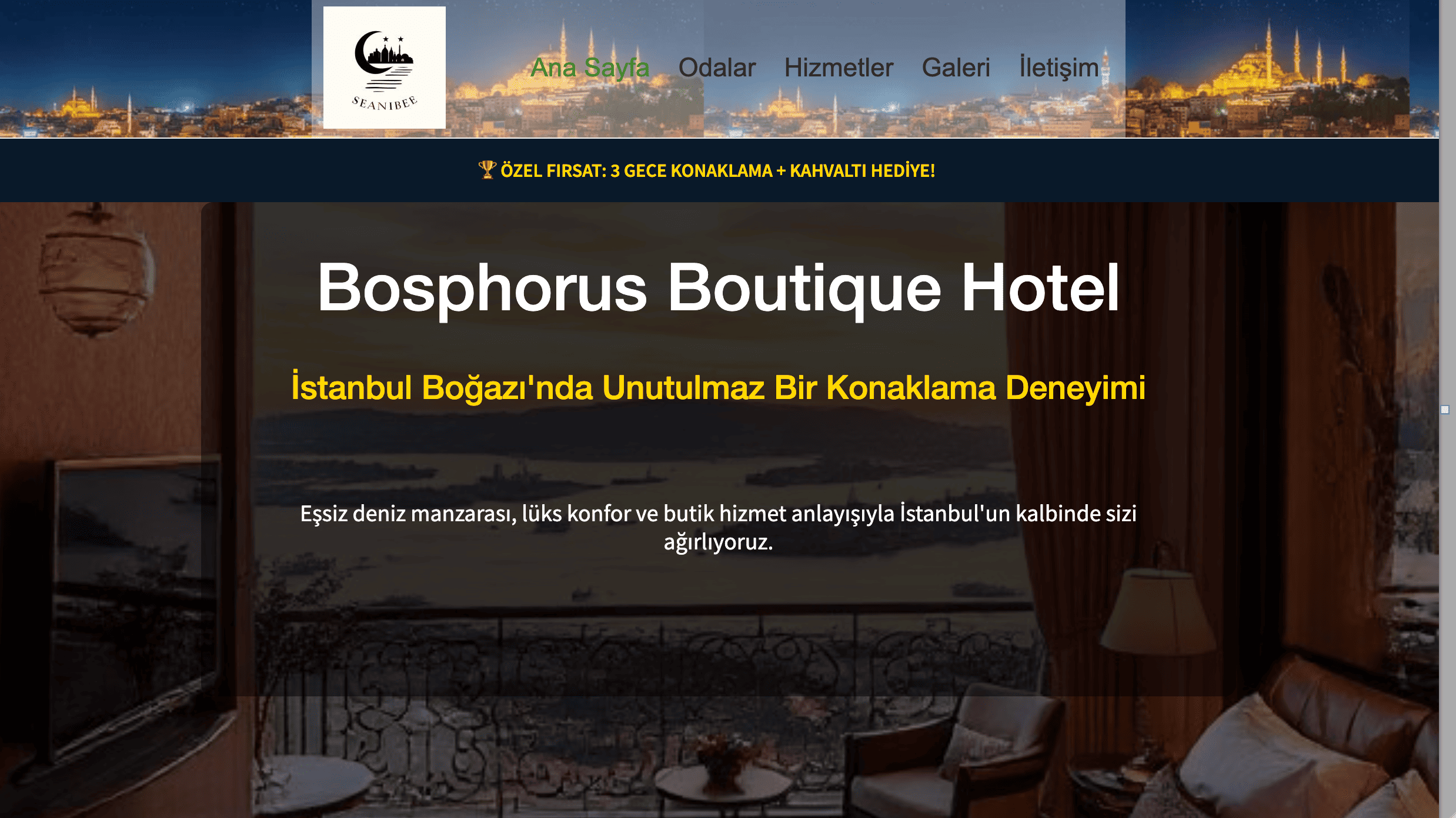 Hazır web sitesi AI çıktı örneği