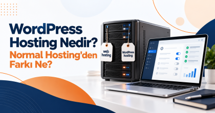 WordPress hosting nedir: normal hosting ile WordPress hosting arasındaki farkı gösteren şema
